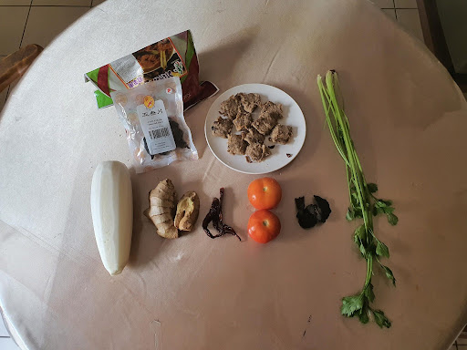 Braised White Radish Ingredients